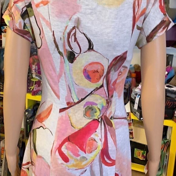 Aldo Martin Cap Juluca Scoop Neck Painterly Dress - Picture 6 of 8